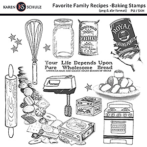 Favorite Family Recipes Baking Stamps