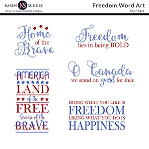 Freedom Word Art