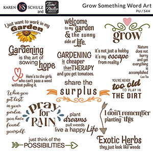 Grow Something Word Art