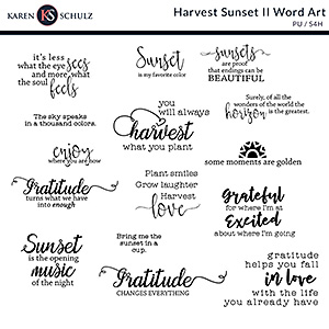 Harvest Sunset II Word Art