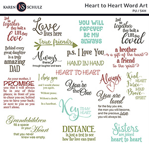 Heart to Heart Word Art 