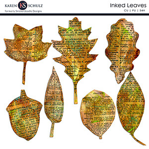 Inked Leaves 01