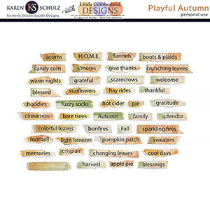 Playful Autumn Word Strips