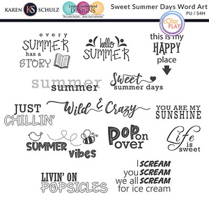 Sweet Summer Days Word Art