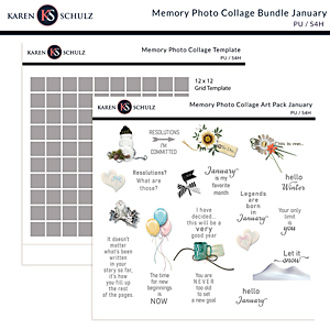 Memory Photo Collage Bundle January