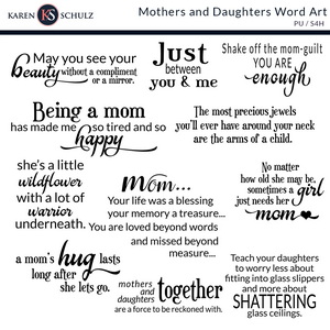 Mothers and Daughters Word Art