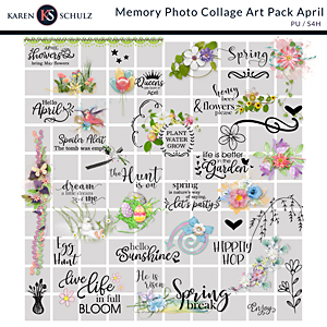 Memory Photo Collage Art Pack April