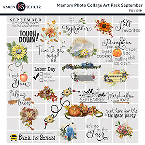 Memory Photo Collage Art Pack September