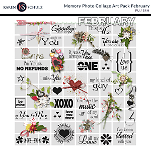 Memory Photo Collage Art Pack February