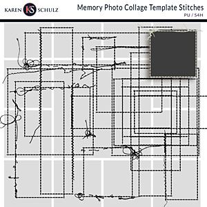 Memory Photo Collage Template Stitches