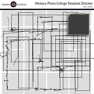 Memory Photo Collage Template Stitches