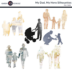 My Dad, My Hero Silhouettes