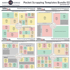 Pocket Scrapping Templates Bundle 02