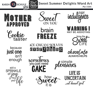 Sweet Summer Delights Word Art
