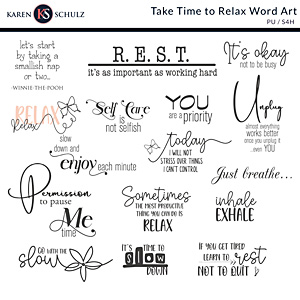 Take Time to Relax Word Art