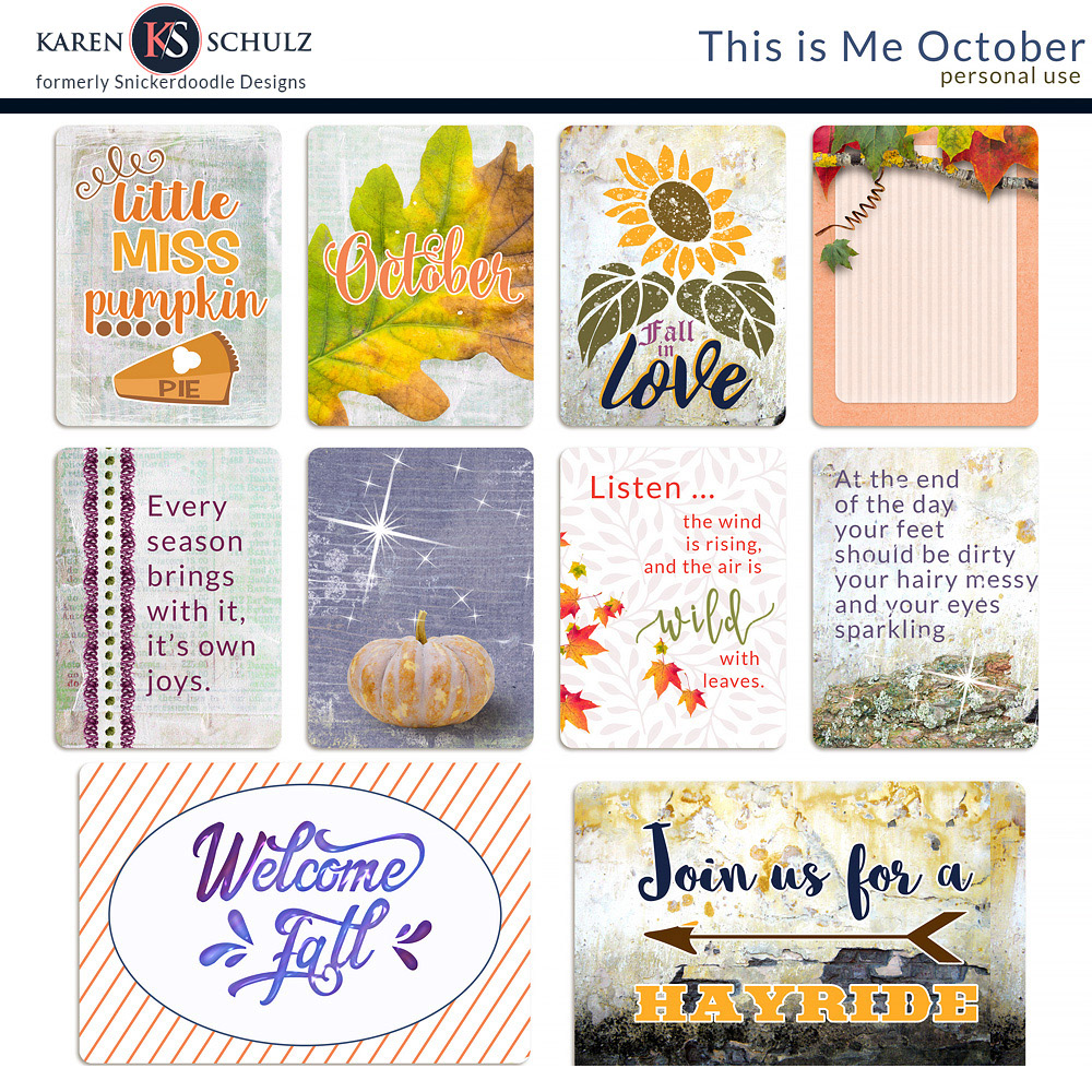 This is Me October Pocket Cards