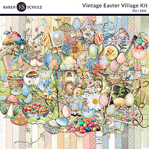 Vintage Easter Village Kit