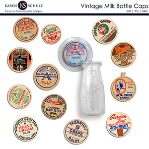 Vintage Milk Bottle Caps