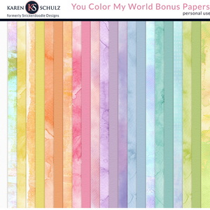 You Color My World Bonus Papers