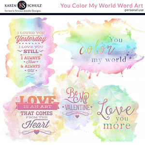 You Color My World Word Art
