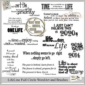 LifeLine Full Circle WordArt and Brushes