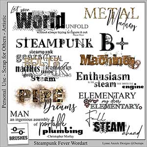 Steampunk Fever Wordart