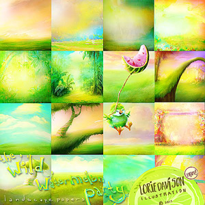 The Wild Watermelon Party Landscape Papers
