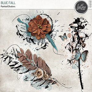 Blue Fall - Painted Clusters
