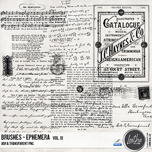 Ephemera Brushes & Stamps Vol. 01