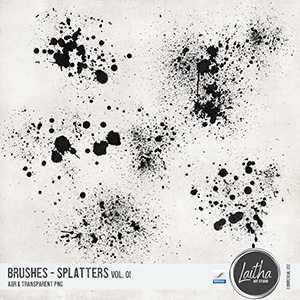 Splatters Brushes & Stamps Vol. 01