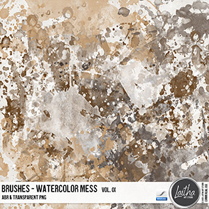 Watercolor Mess Brushes & Stamps Vol. 01