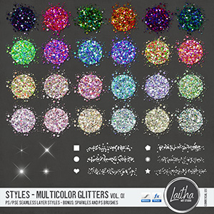 Multicolor Glitter Styles Vol. 01