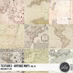  Antique Maps Textures Vol. 01