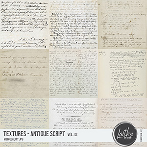 Antique Script Textures Vol. 01