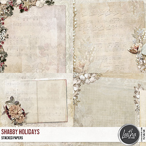 Shabby Holidays - Stacked Papers