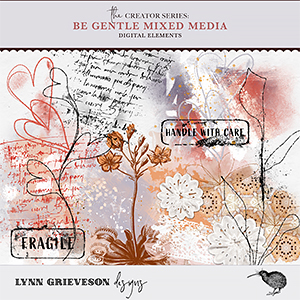 Be Gentle Digital Mixed Media by Lynn Grieveson