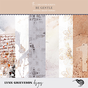Be Gentle Messy Papers for digital scrapbooking 