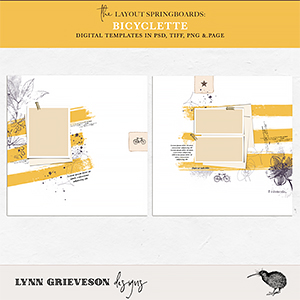 Bicyclette Digital Scrapbooking templates by Lynn Grieveson