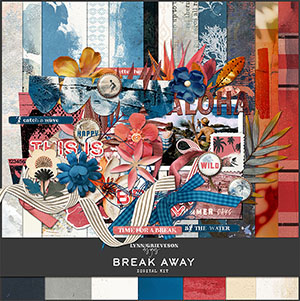 Break Away Digital Scrapbooking Kit by Lynn Grieveson