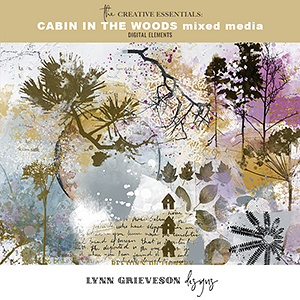 Cabin in the Woods Digital Scrapbooking Mixed Media