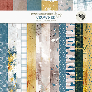 Crowned Digital Scrapbooking Paper Pack by Lynn Grieveson