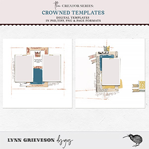 Crowned Digital Scrapbooking templates by Lynn Grieveson