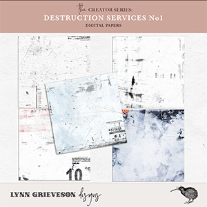 Destruction Services Digital Scrapbooking Paper Pack by Lynn Grieveson