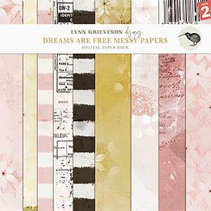 Dreams Are Free Digital Scrapbooking Messy Paper Pack