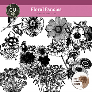 Floral Fancies CU Brushes and Stamps for digital scrapbooking