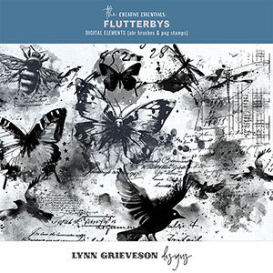 Flutterbys digital brushes and stamps by Lynn Grieveson 
