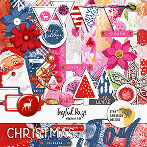 Joyful Days Digital Scrapbooking Kit by Lynn Grieveson 