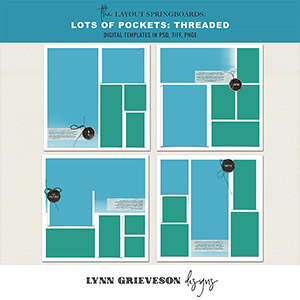 Lots of Pockets Threaded photobook album templates