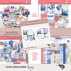 Mapped Digital Scrapbooking Collection by Lynn Grieveson