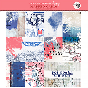 Mapped Digital Scrapbooking Journal Cards by Lynn Grieveson